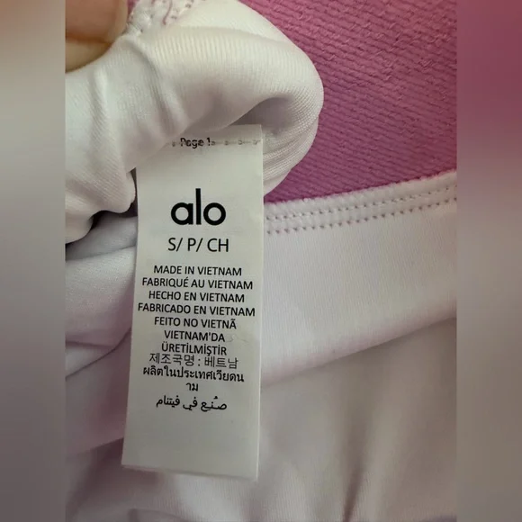 NWT ALO Yoga Airbrush Better Together Bra Candy Heart Pink/White Size S - Picture 8 of 8